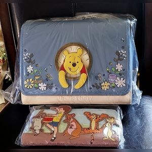 Loungefly Winnie the Pooh 95th Anniversary Crossbody and Wallet